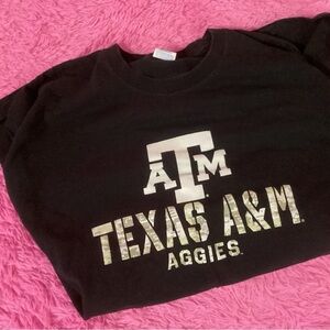MENS 3X TEXAS A & M LONG SLEEVE TSHIRT IN BLACK AND WHITE GO AGGIES!!
